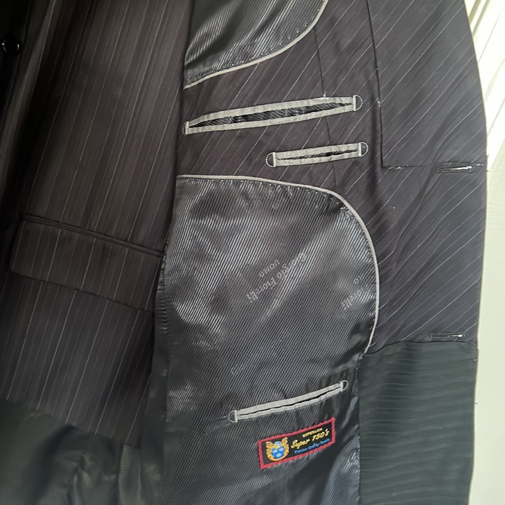 Giorgio Fiorelli Navy Striped 3 Piece Suit - Picture 5 of 16